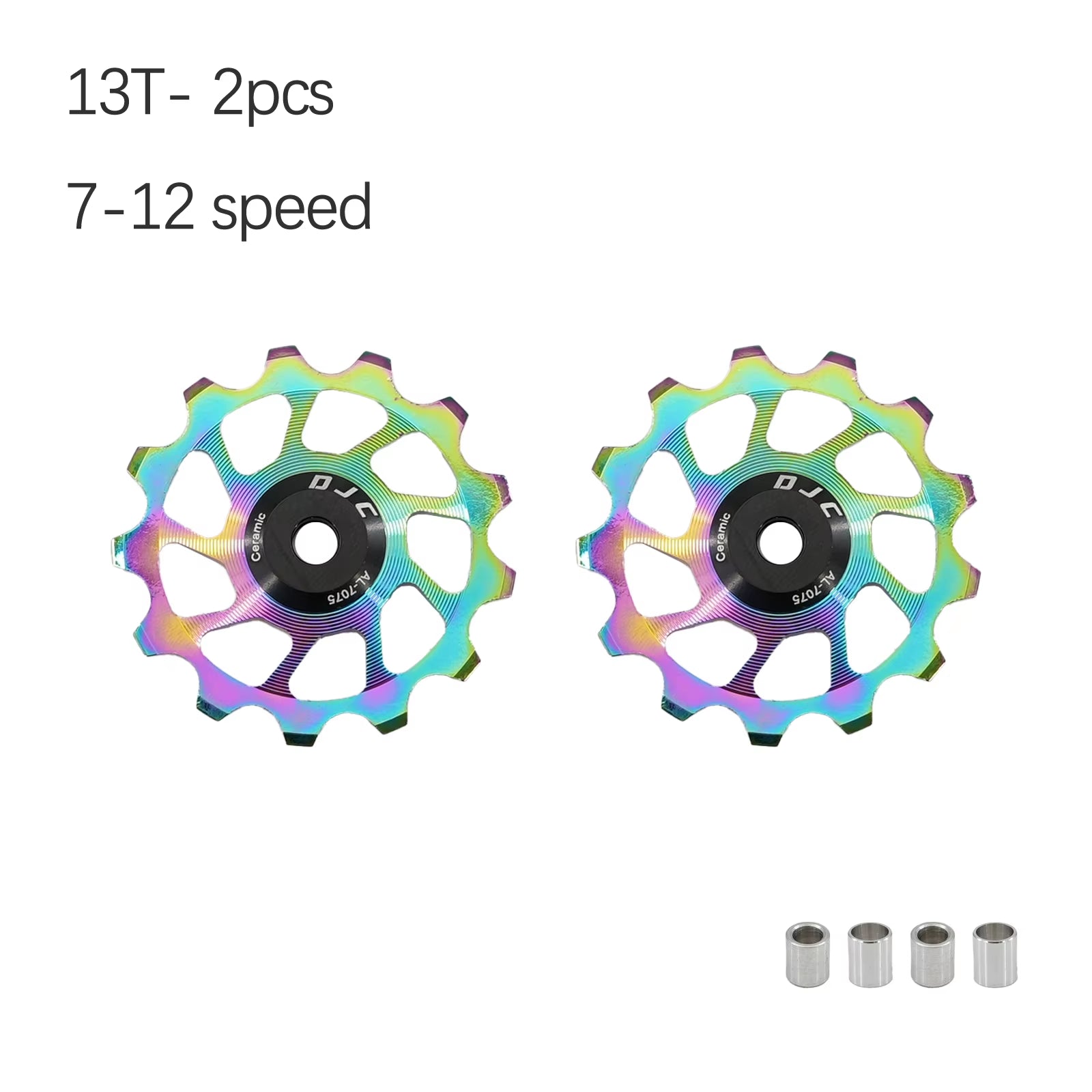 DJC Bike Pulley Wheel Ceramic Bearing Oilslick 11T 12T 13T 14T MTB Road Bike for Derailleur Mountain Road Bike Guide Wheel PL104