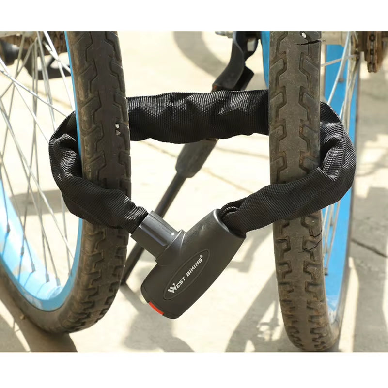 Anti-Theft Bicycle Lock MTB Road Bike Safety Chain Lock with 2 Keys Outdoor Cycling Bicycle Accessories Bike Locks