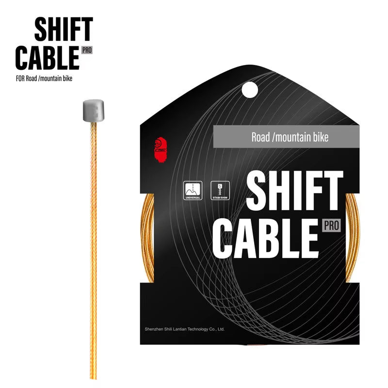 CNC Gold MTB Shift Cable Bicycle Shifter Line Wire 2100Mm Road Bike Brake Inner Cable 1700Mm 2800Mm 3500Mm 1Pcs