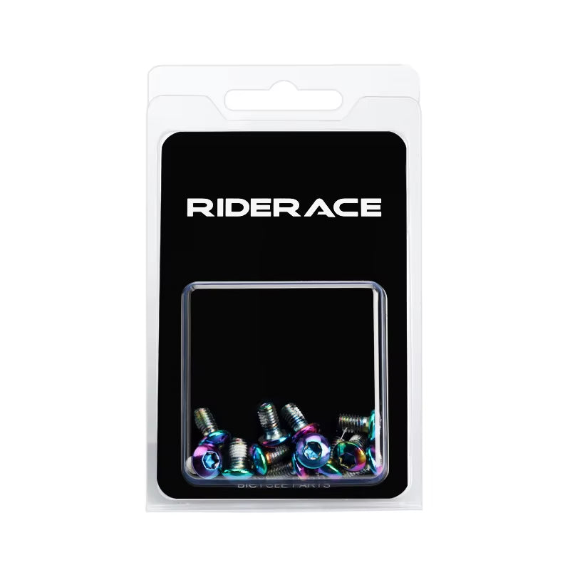 12Pcs Bicycle Disc Brake Rotor Torx Bolts T25 M5X9Mm Stainless Steel Road Bike Fixing Screws Colorful Cycling Accessory MTB Part