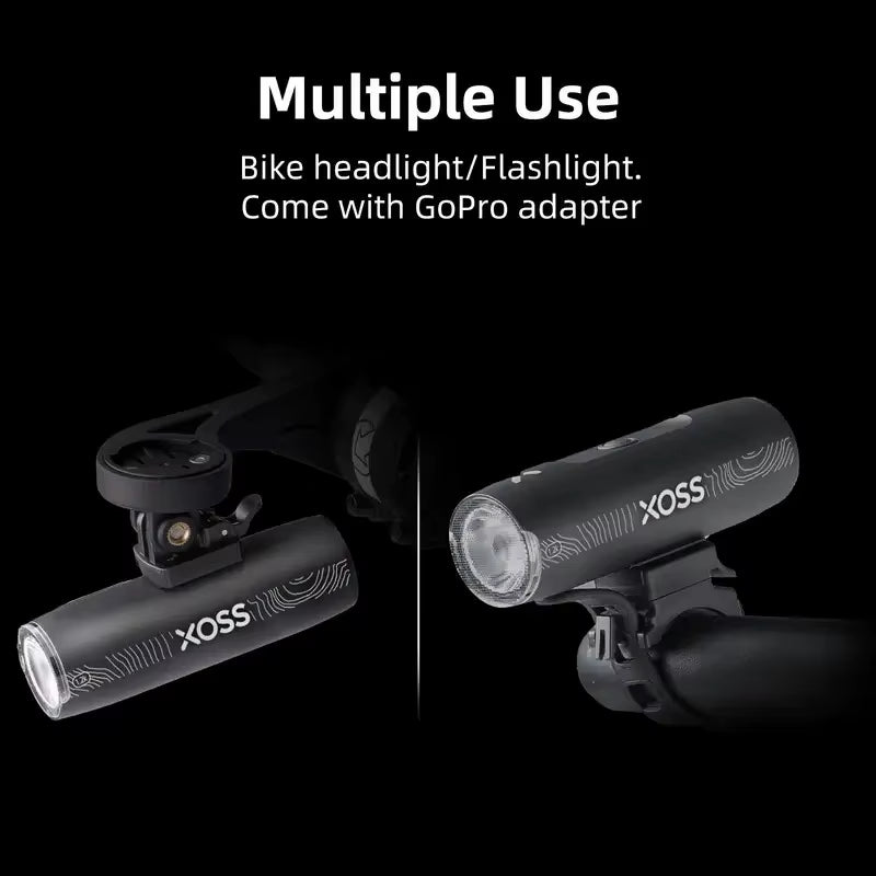 Xoss 400-1200 Lm Bicycle Headlights Xl1200 Outdoor Waterproof Rechargeable Cycling Headlights Aluminum Ultra-Light Flashlight