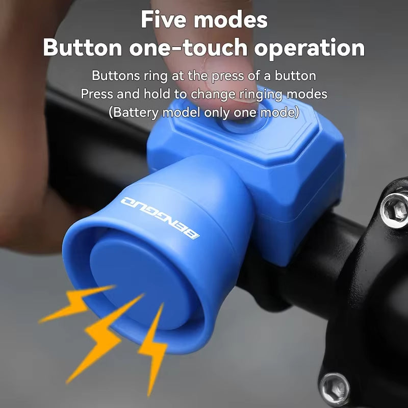 Bicycle Horn Mountain Bike Mini USB Charging Waterproof Electronic Bike Bell Riding Equipment Children'S Scooter Accessories