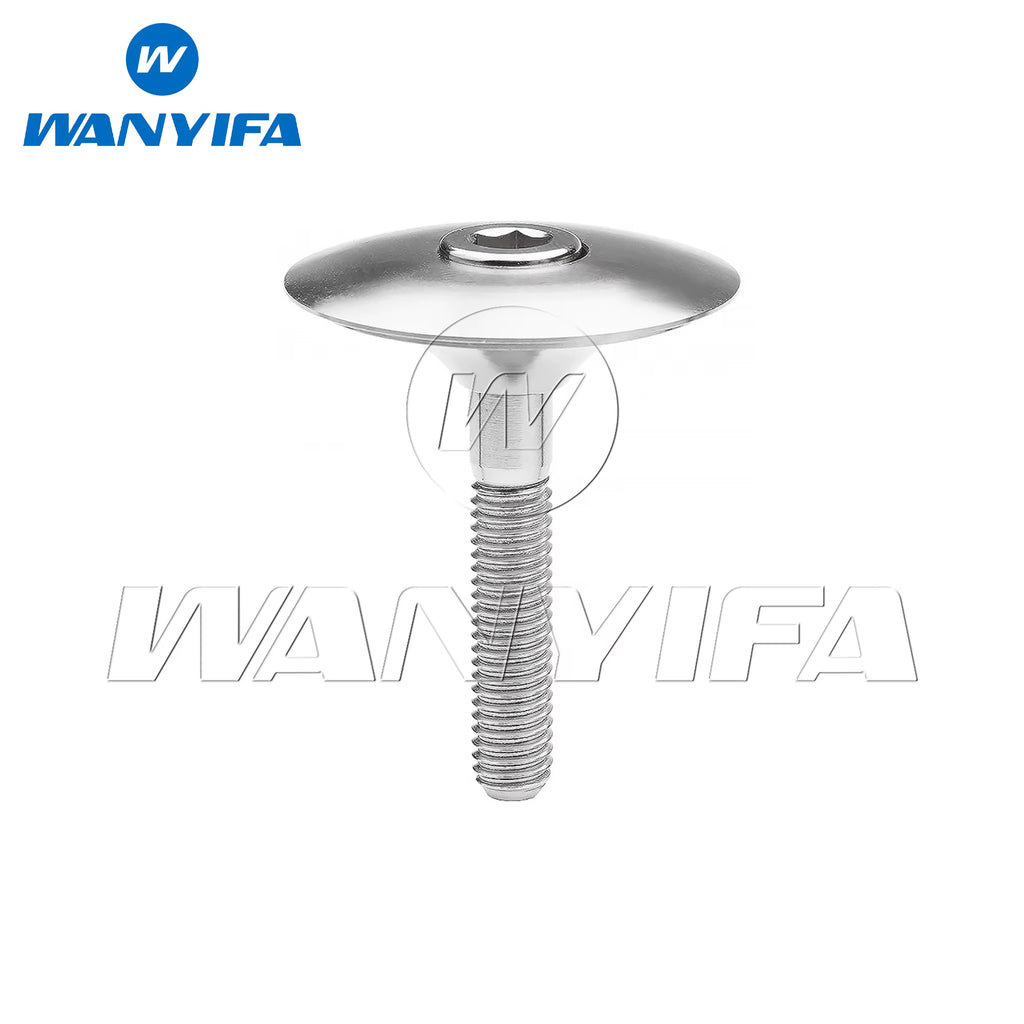 Titanium Bolt M6X35Mm & Titanium Bowl Cover Top Cap Set for 1-1/8" Road Mountain Bike Headset Stem Bicycle Cycling Parts