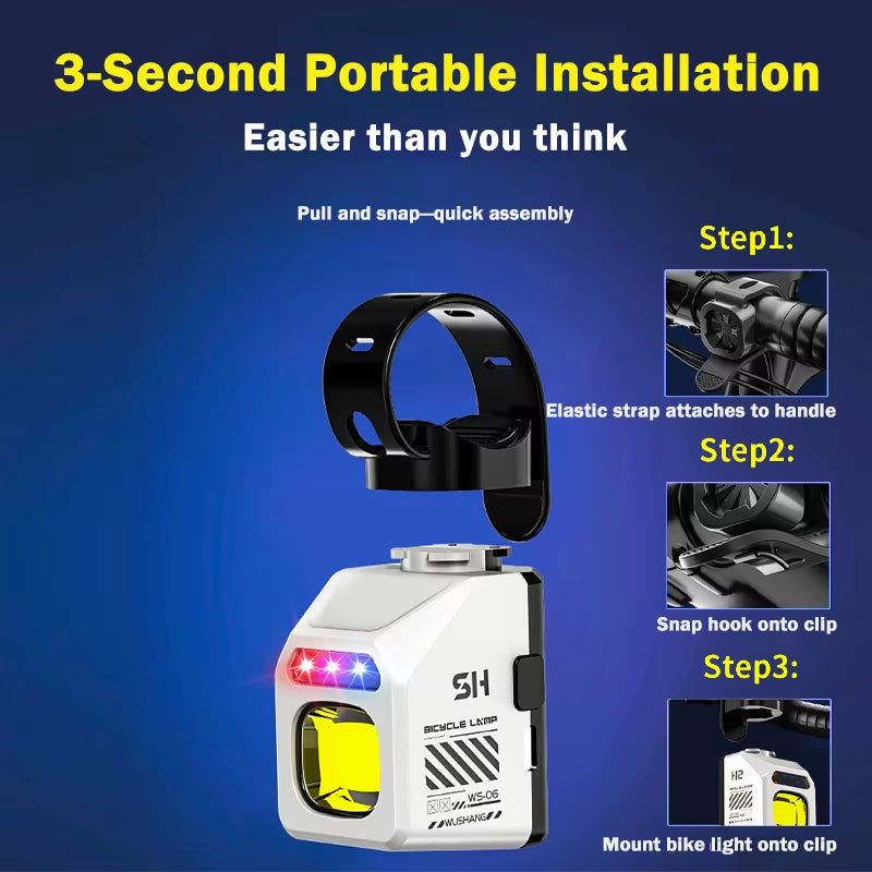 Hanging Bike Night Riding Light Road Bike/Mountain Bike Adjustable High/Low Beam Front Light Hanging-Style Bike Light