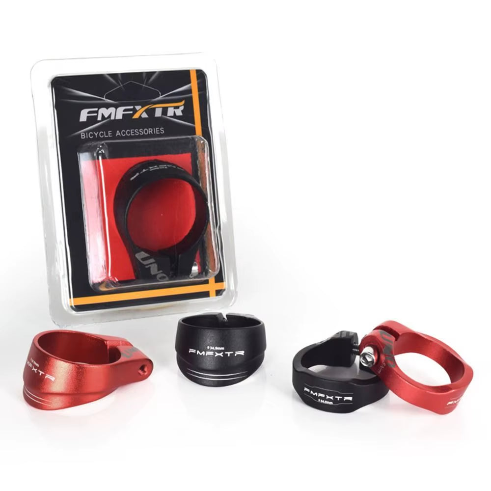 31.8Mm/34.9Mm Bicycle Seatpost Clamp Black Red Cycling Accessories Seat Tube Clamp Aluminum Alloy Fixing Bike Saddle Seat Clip