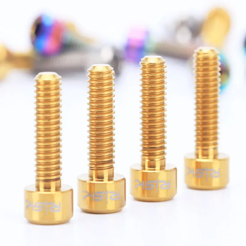 4Pcs/Lot Titanium Alloy M6*20Mm MTB Bicycle Crank Bolts Allen Head Mountain Road Bike Cycling Crankset Screws M6 X 20Mm