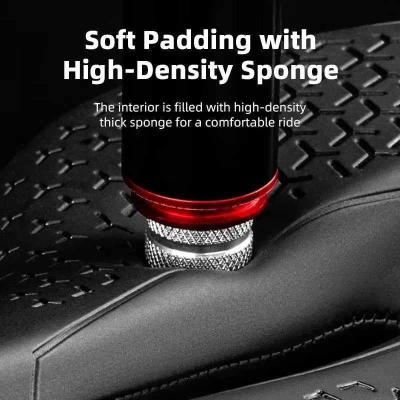 Mountain Road Bike Saddle Breathable Shockproof Cycling Seat PU Non-Slip Leather Racing Speed Bicycle Accessories
