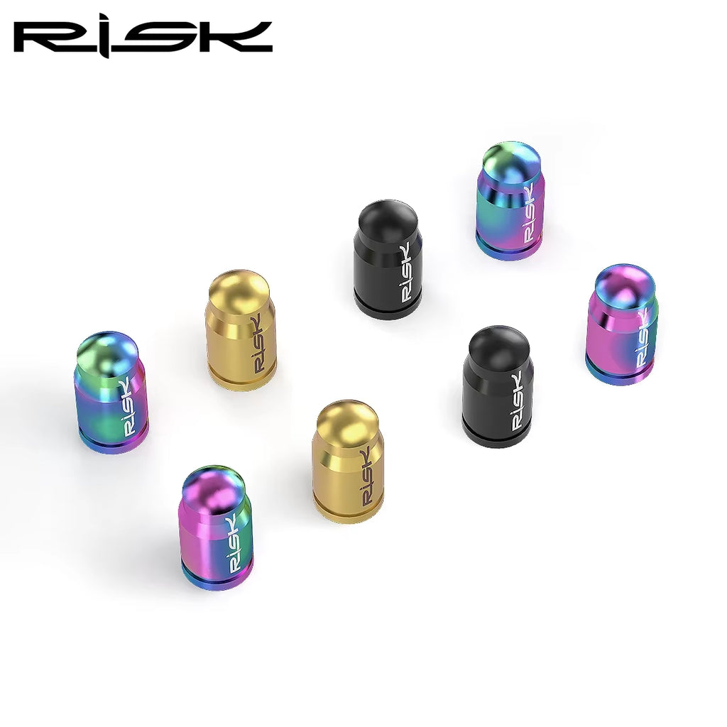 MTB Road Bike Presta Schrader Valve Cap Waterproof Dustproof FV AV Valve Cover,Titanium Alloy Nut with Wrench Tool