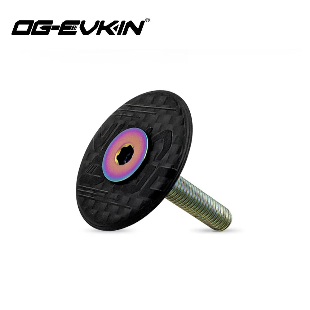 HC-001 Carbon Fiber Headset Top Cap Titanium Bolt M6 X 35Mm 1-1/8" Super Light 6.2G Bicycle Accessories for Bicycle