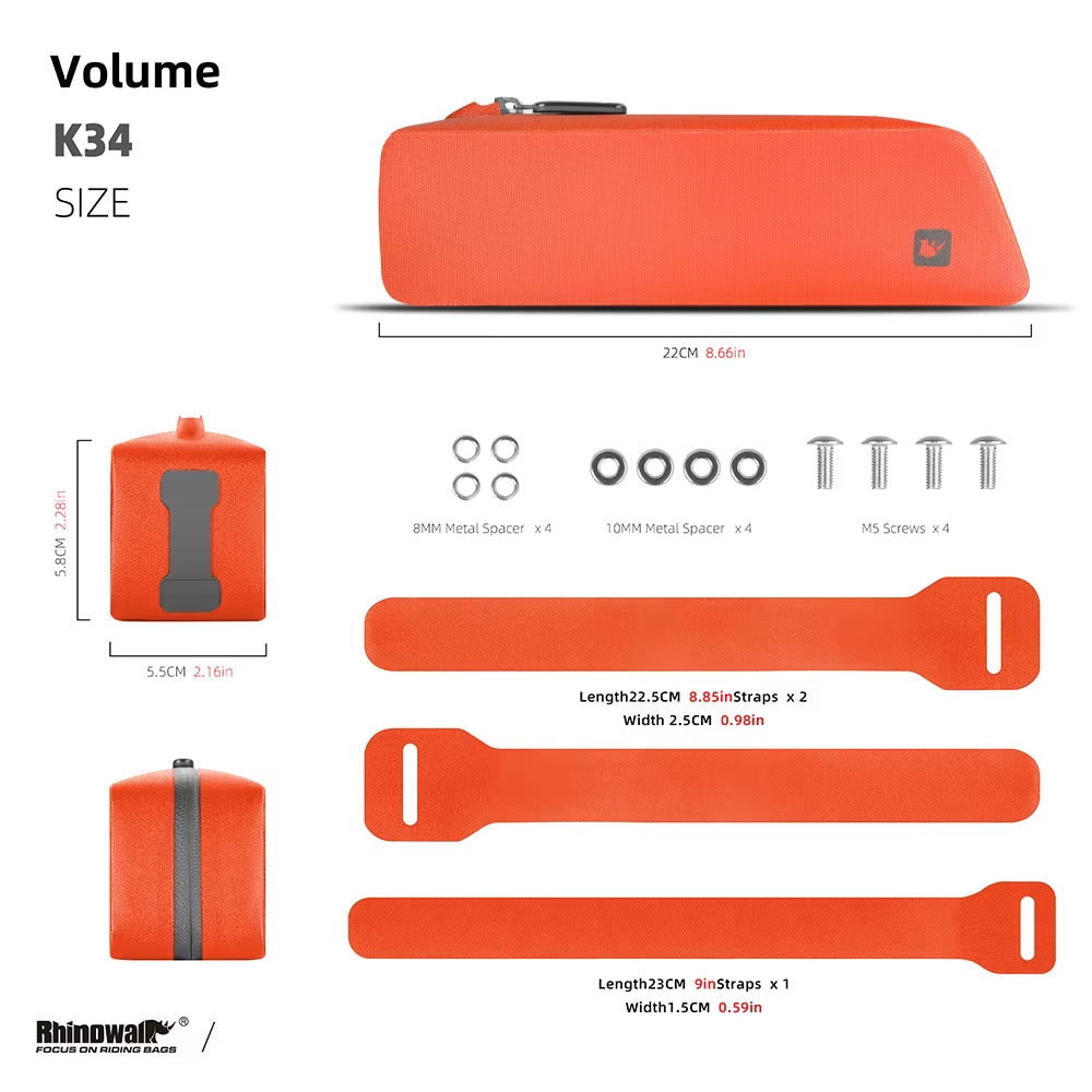 Bike Top Tube Bag for Gravel Screw Fixing Waterproof Bicycle Front Box MTB Road Bicycle Accessories