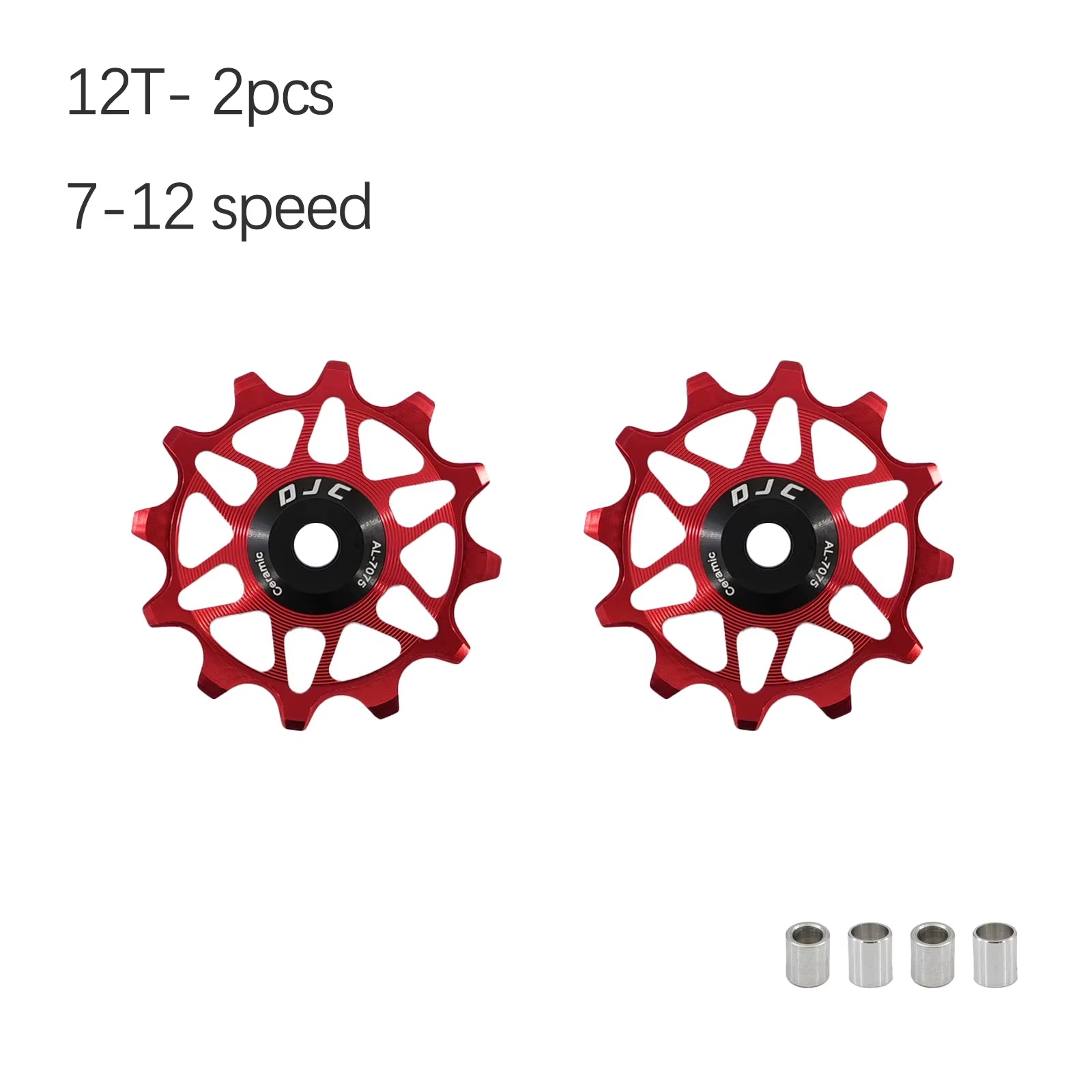 DJC Bike Pulley Wheel Ceramic Bearing Oilslick 11T 12T 13T 14T MTB Road Bike for Derailleur Mountain Road Bike Guide Wheel PL104