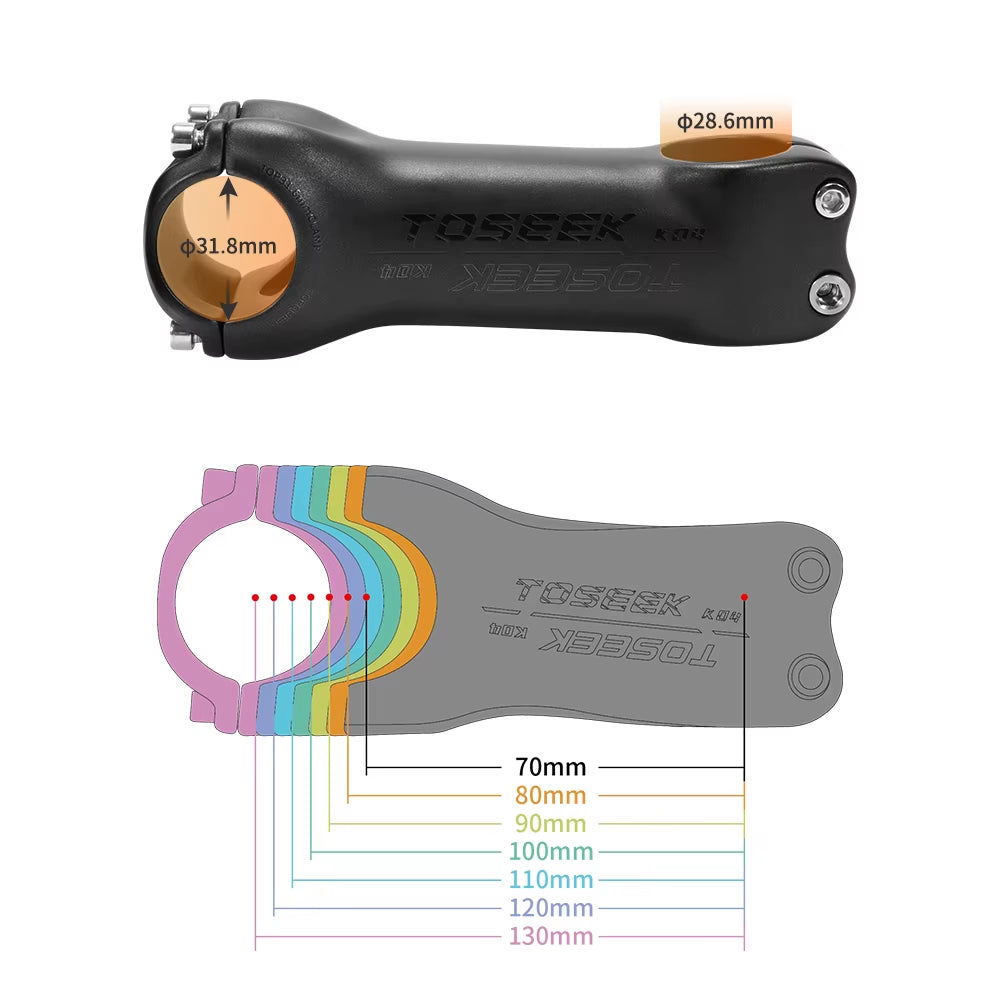 K04 Carbon Stem 6/17Degree Mountain Bike Stem 31.8Mm Handlebar Stems 70/80/90/100/110/120/130Mm Black Matt Bicycle Parts