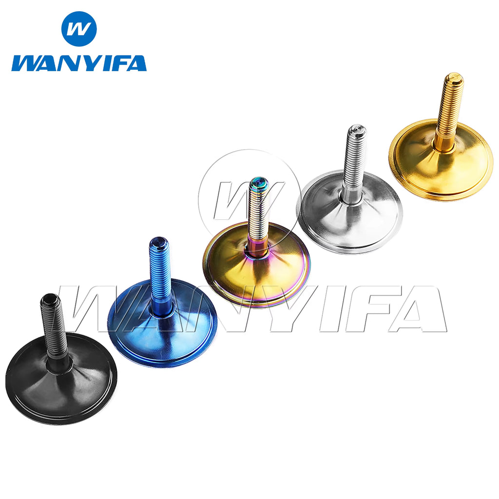 Titanium Bolt M6X35Mm & Titanium Bowl Cover Top Cap Set for 1-1/8" Road Mountain Bike Headset Stem Bicycle Cycling Parts