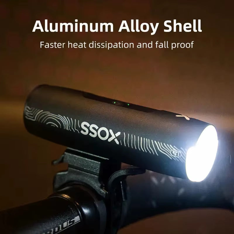 Xoss 400-1200 Lm Bicycle Headlights Xl1200 Outdoor Waterproof Rechargeable Cycling Headlights Aluminum Ultra-Light Flashlight