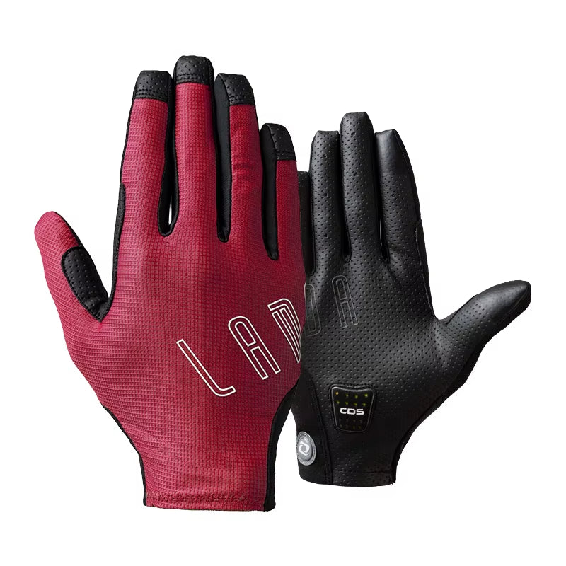 Men'S Cycling 5-15℃ Gloves Two-Finger Touchscreen Riding Thermal Winter Road Mountain Bike Full Finger Glove Accessories