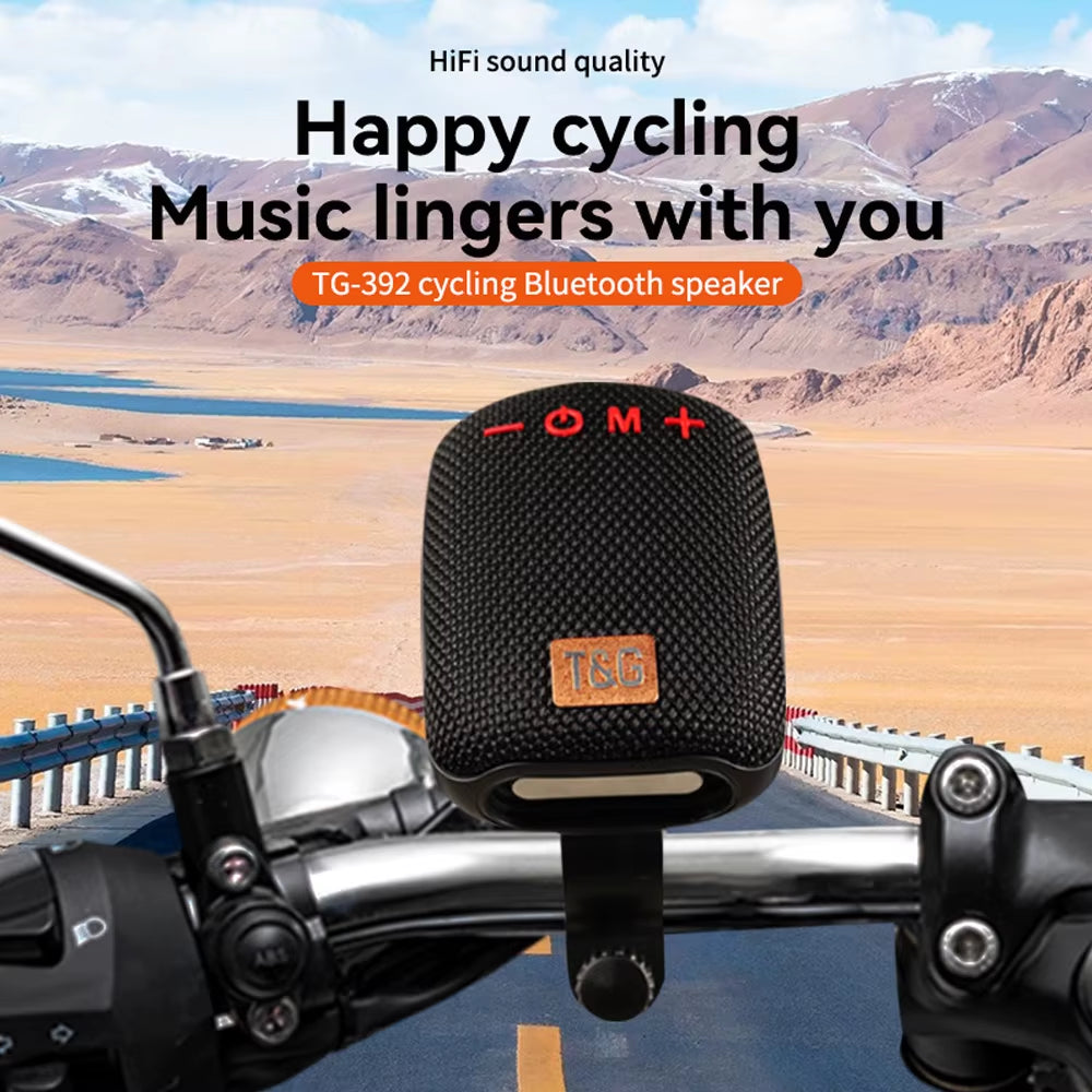 Outdoor Bicycle Bluetooth Speaker Portable Wireless Sound Box Rechargeable Handlebar Speaker Waterproof Bluetooth Speaker TG392