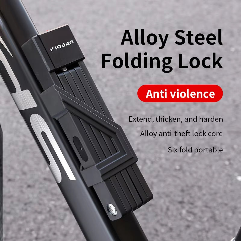 Anti-Theft Bike Lock Durable High Strength Road Bicycle Stainless Steel Portable Electric Bike Lock Bike Accessories