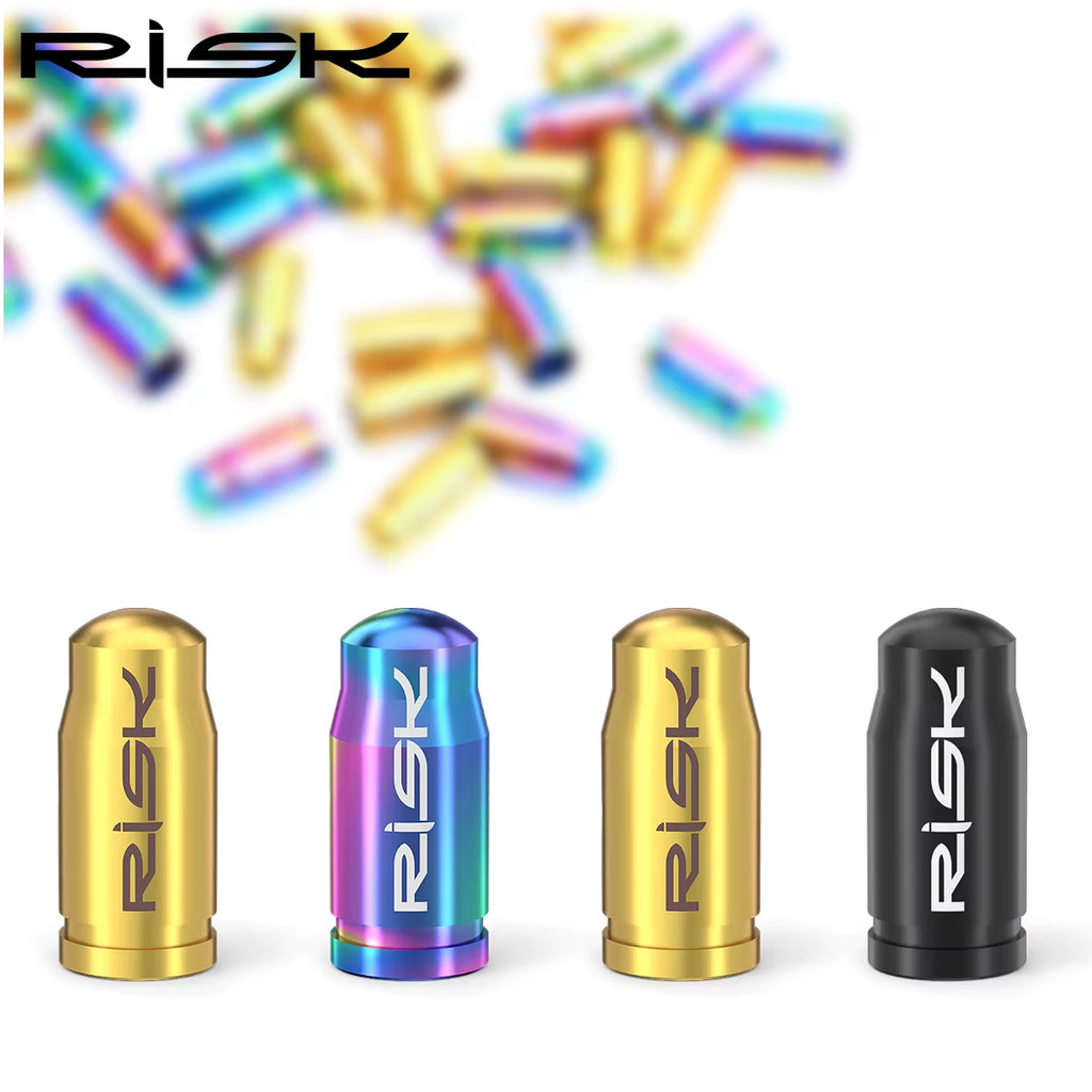 MTB Road Bike Presta Schrader Valve Cap Waterproof Dustproof FV AV Valve Cover,Titanium Alloy Nut with Wrench Tool