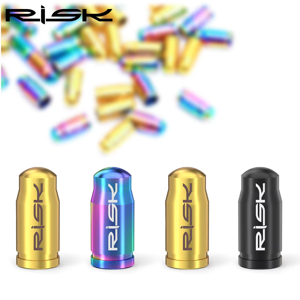 MTB Road Bike Presta Schrader Valve Cap Waterproof Dustproof FV AV Valve Cover,Titanium Alloy Nut with Wrench Tool