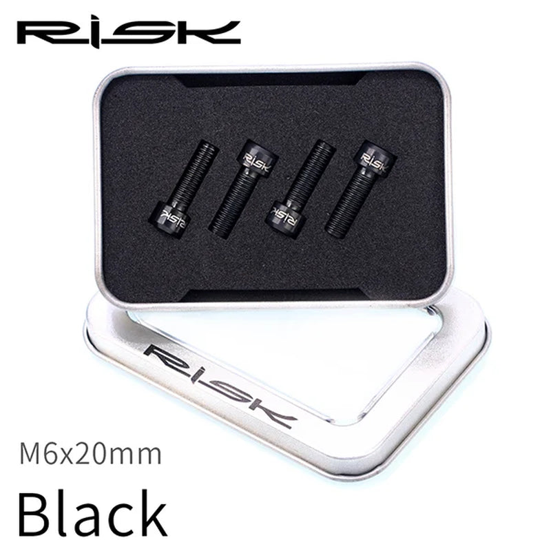 4Pcs/Lot Titanium Alloy M6*20Mm MTB Bicycle Crank Bolts Allen Head Mountain Road Bike Cycling Crankset Screws M6 X 20Mm