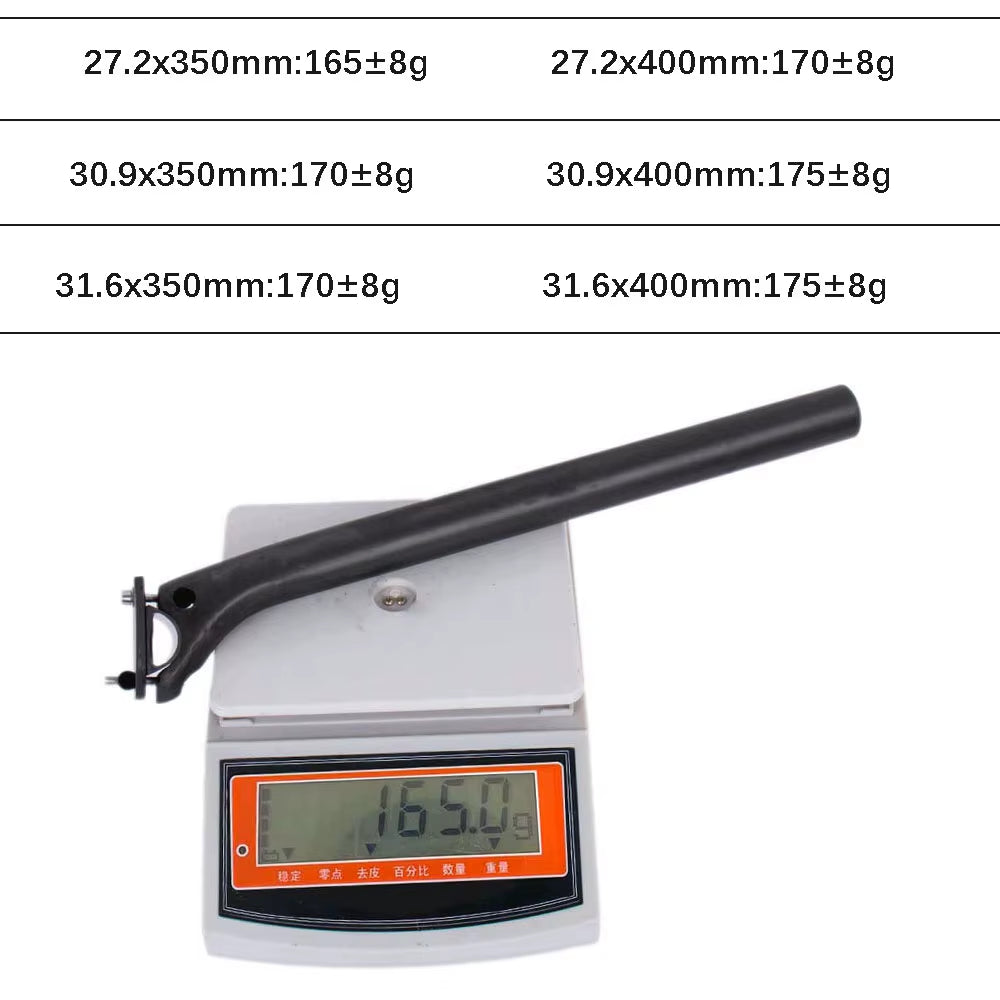 Carbon Seatpost Offset 20Mm Mtb/Road Bike Seatpost 27.2/30.9/31.6Mm Carbon Bicycle Seat Tube UD Bare Carbon