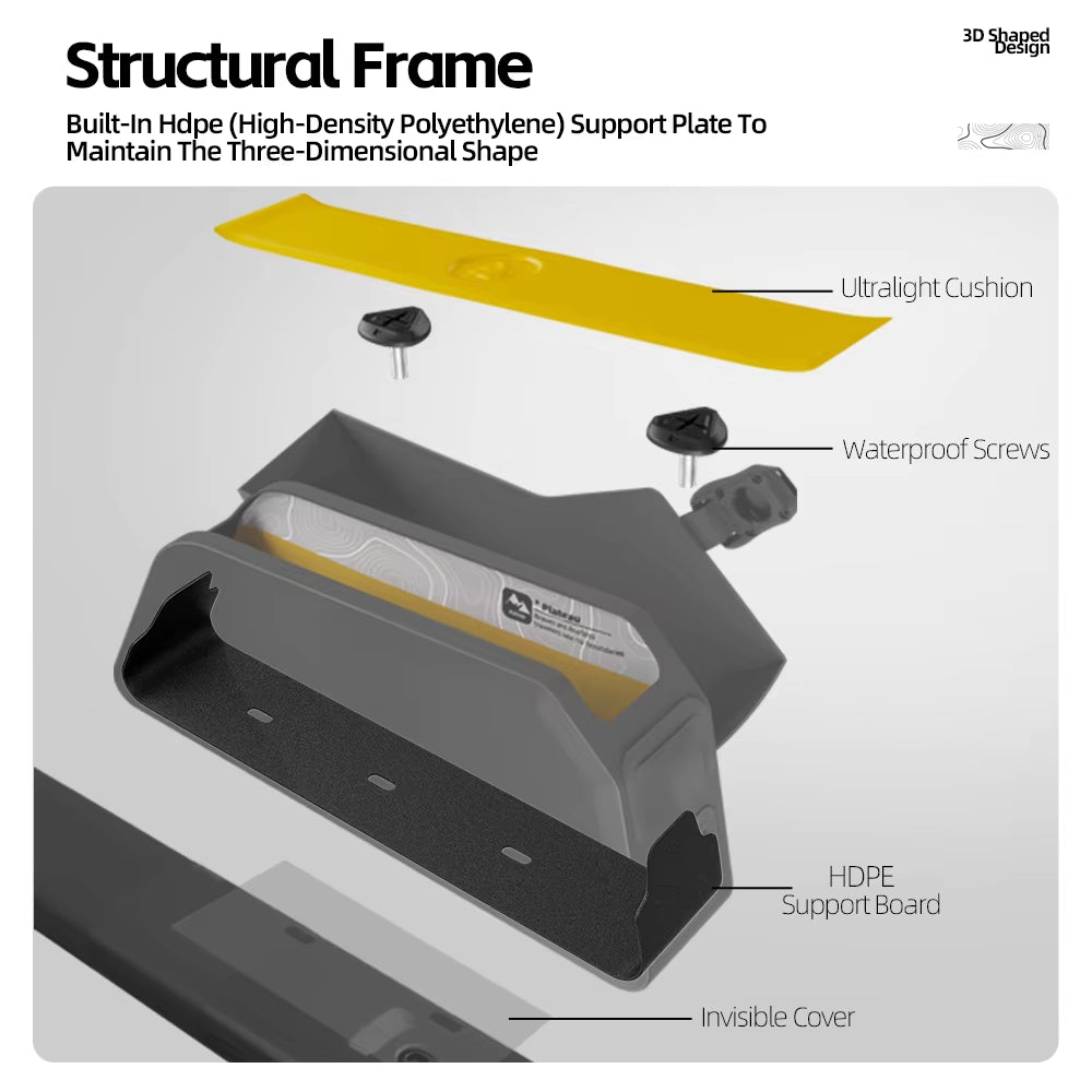 Bicycle Top Tube Bag Waterproof Bike Front Frame Storage Bag Screw & Strap Fixed Cycling Travel for MTB Road Gravel