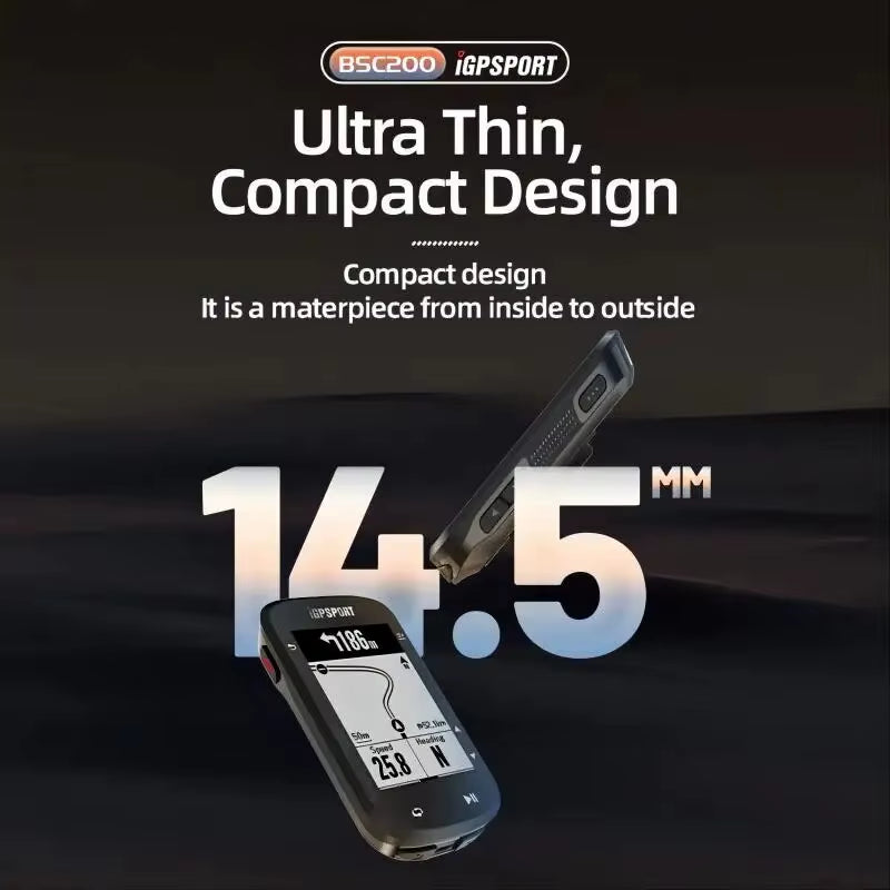 BSC200 GPS Bicycle Computer Cycling Odometer Wireless Speedometer Route Navigation ANT + Bluetooth5.0 Accessories