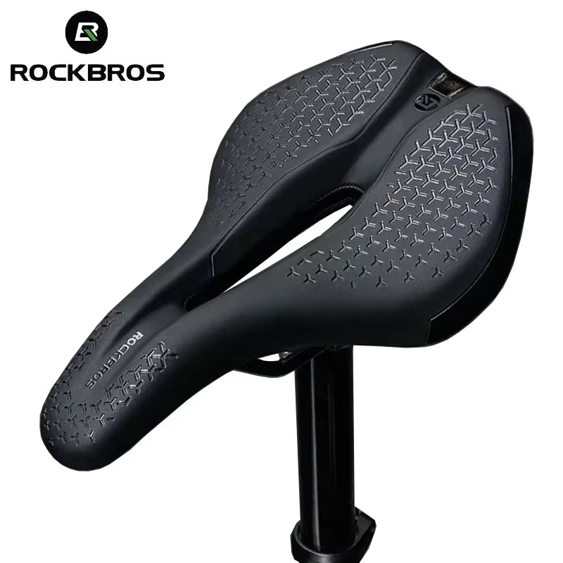 Mountain Road Bike Saddle Breathable Shockproof Cycling Seat PU Non-Slip Leather Racing Speed Bicycle Accessories