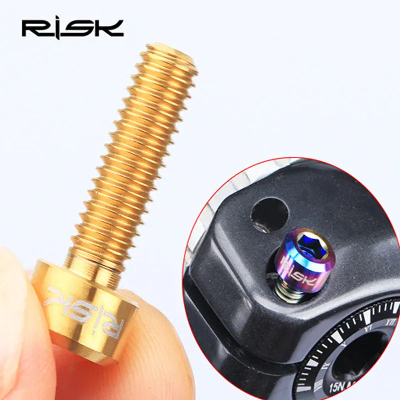 4Pcs/Lot Titanium Alloy M6*20Mm MTB Bicycle Crank Bolts Allen Head Mountain Road Bike Cycling Crankset Screws M6 X 20Mm