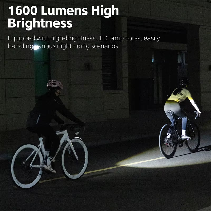 1600LM Bicycle Hanging Light Remote Control Bike Light IPX4 All-Weather Smart Cycling Lantern Headlamp Bike Accessor