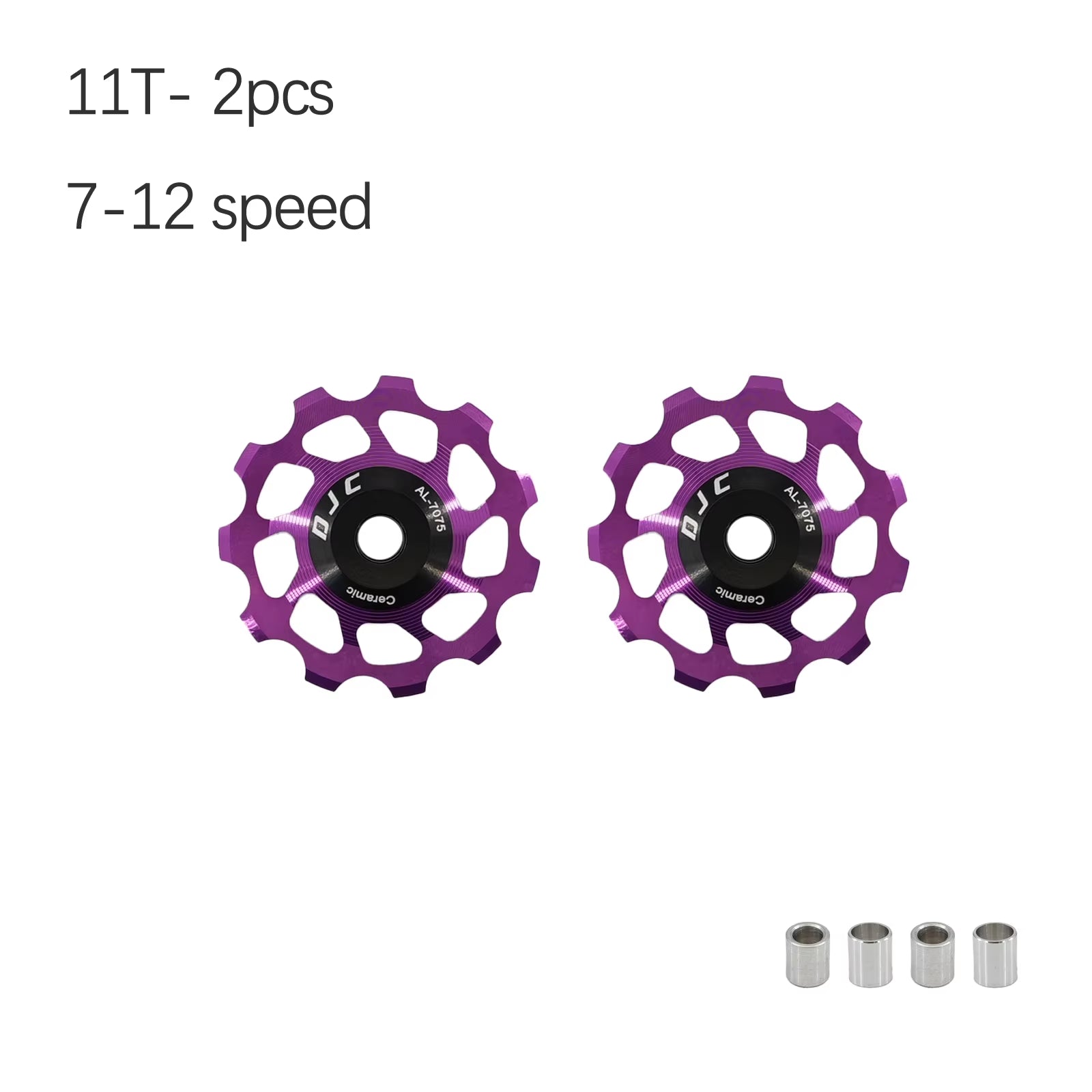 DJC Bike Pulley Wheel Ceramic Bearing Oilslick 11T 12T 13T 14T MTB Road Bike for Derailleur Mountain Road Bike Guide Wheel PL104