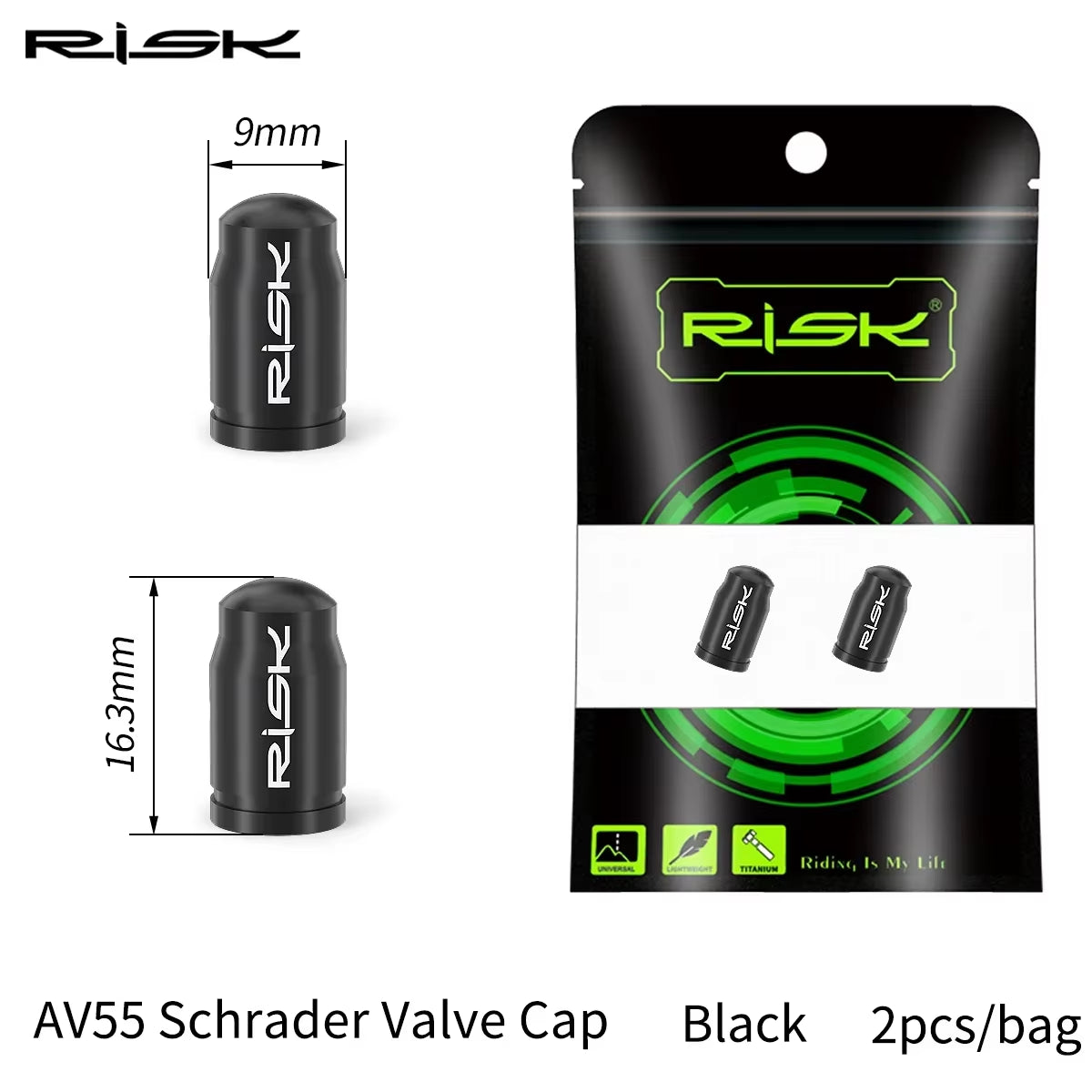 MTB Road Bike Presta Schrader Valve Cap Waterproof Dustproof FV AV Valve Cover,Titanium Alloy Nut with Wrench Tool