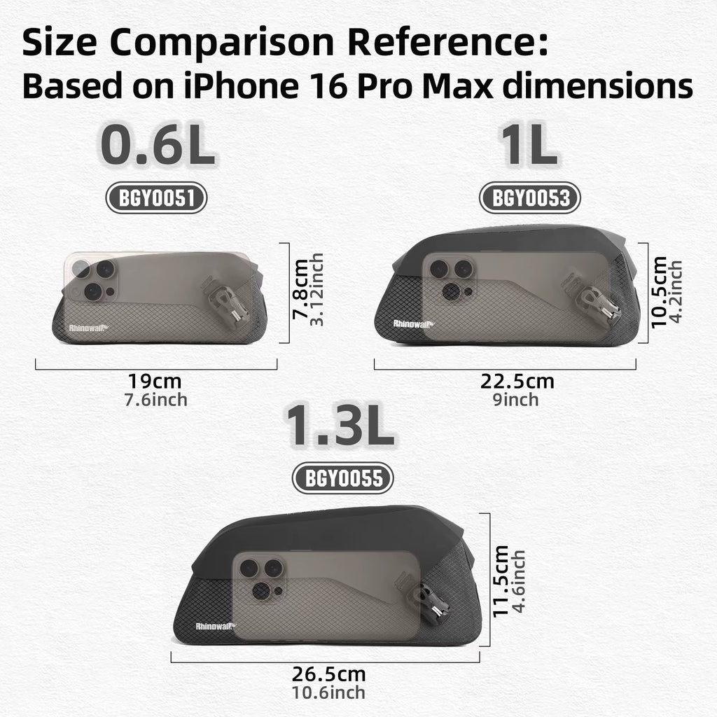 Bicycle Top Tube Bag Waterproof Bike Front Frame Storage Bag Screw & Strap Fixed Cycling Travel for MTB Road Gravel