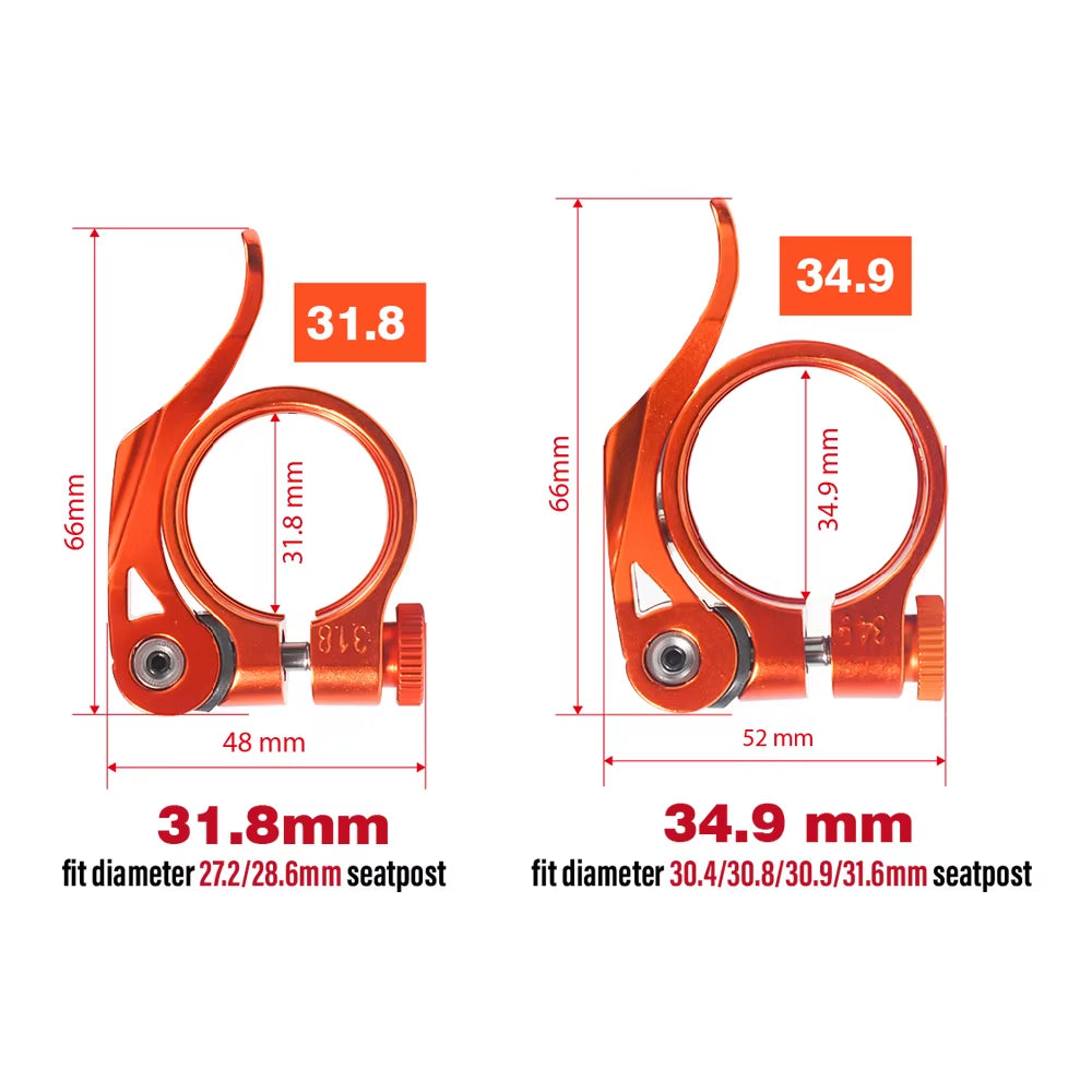 Seatpost Clamp for Mtb/Road Bike | Ultralight Aluminum Alloy 31.8Mm/34.9Mm, Anti-Slip Design Bike Accessories