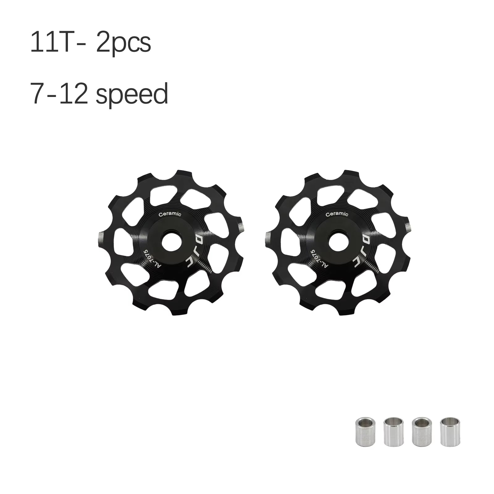 DJC Bike Pulley Wheel Ceramic Bearing Oilslick 11T 12T 13T 14T MTB Road Bike for Derailleur Mountain Road Bike Guide Wheel PL104