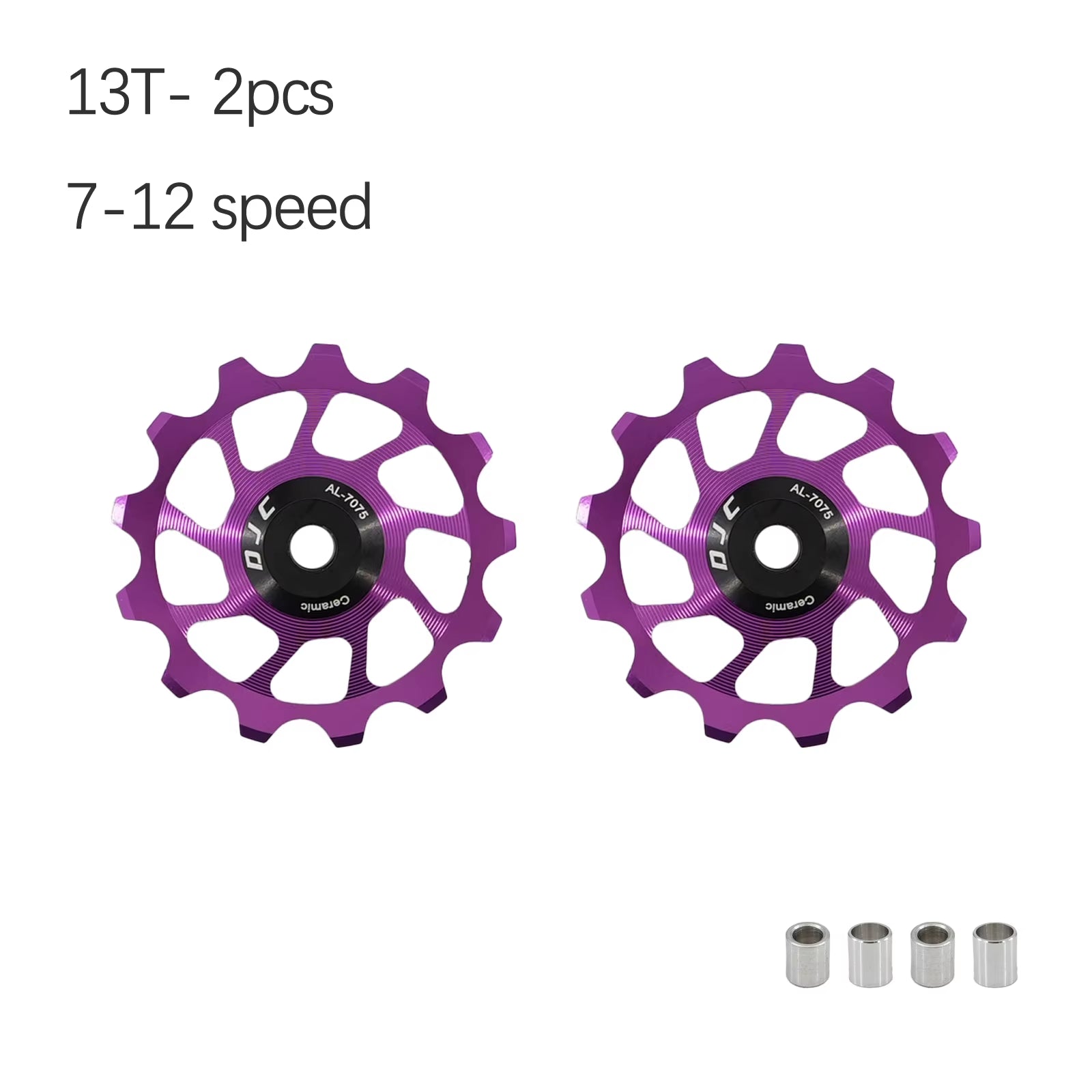 DJC Bike Pulley Wheel Ceramic Bearing Oilslick 11T 12T 13T 14T MTB Road Bike for Derailleur Mountain Road Bike Guide Wheel PL104