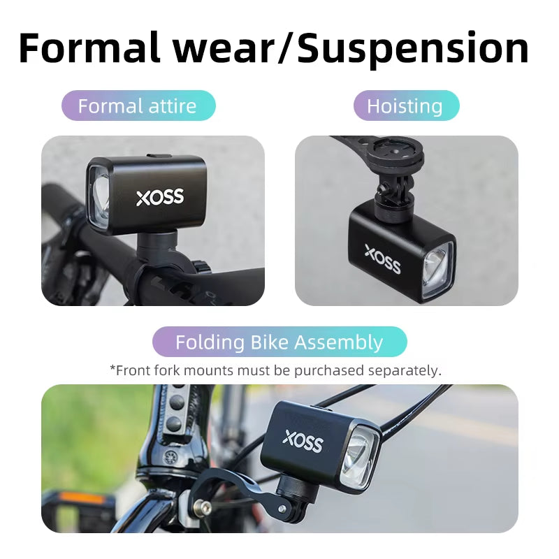 Noctera Bike Headlight 1000 Lumens High-Brightness Hanging Warning Light Aluminum Alloy IPX6 2800Mah Cycling Front Lamp