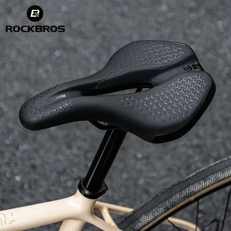 Mountain Road Bike Saddle Breathable Shockproof Cycling Seat PU Non-Slip Leather Racing Speed Bicycle Accessories