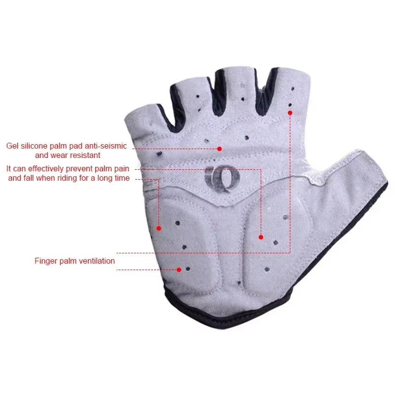 Cycling Gloves Half Finger Gel Anti-Slip Anti-Sweat Road Bike Gloves for Men Mtb Gloves Half Finger Gel Cycling Equipment