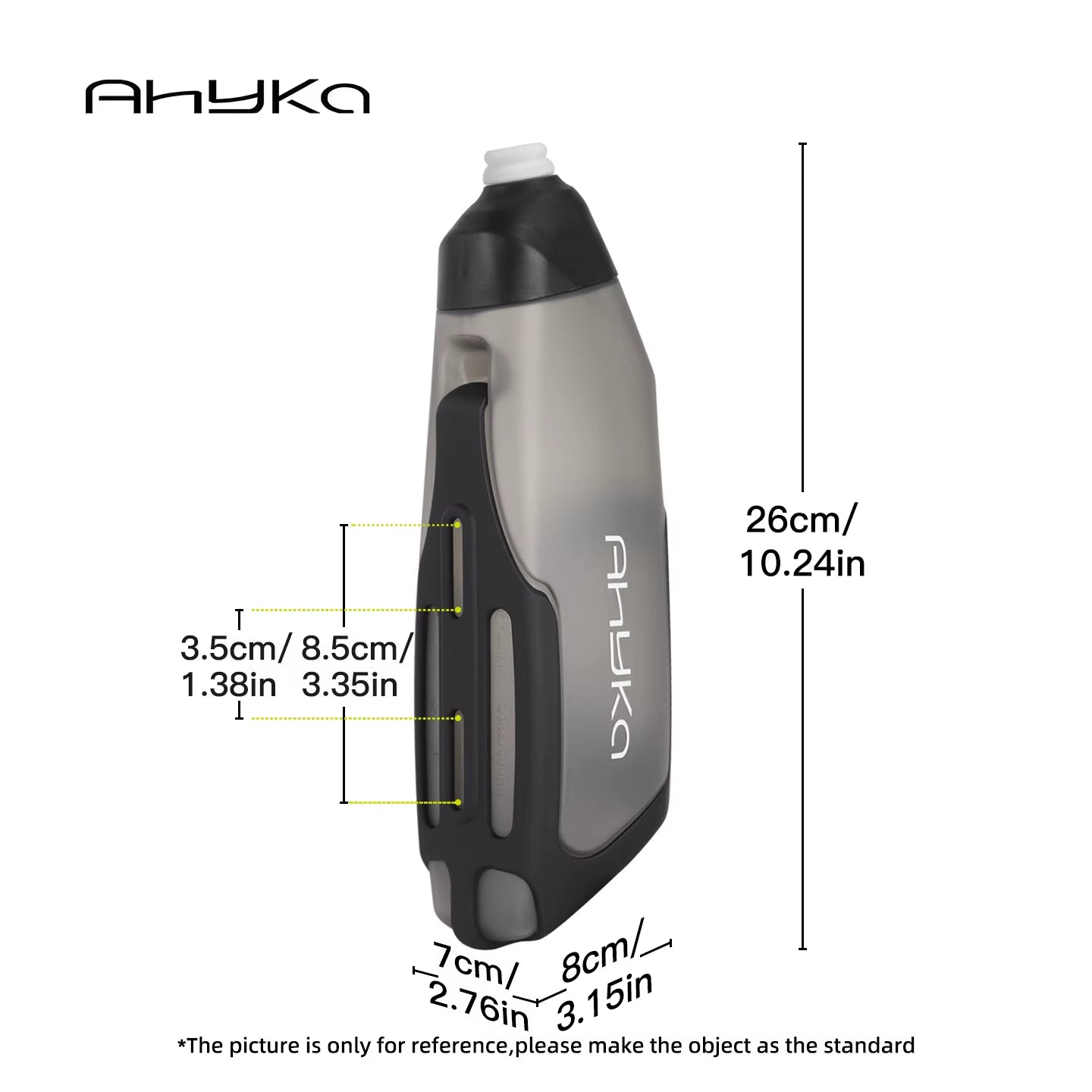 Ahyka Aerodynamic Bike Water Bottle Set 600Ml Lightweight Road Bike Cycling Water Bottle Squeeze to Drink Design