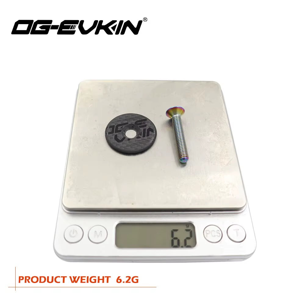 HC-001 Carbon Fiber Headset Top Cap Titanium Bolt M6 X 35Mm 1-1/8" Super Light 6.2G Bicycle Accessories for Bicycle