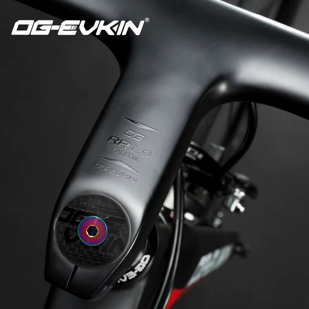HC-001 Carbon Fiber Headset Top Cap Titanium Bolt M6 X 35Mm 1-1/8" Super Light 6.2G Bicycle Accessories for Bicycle