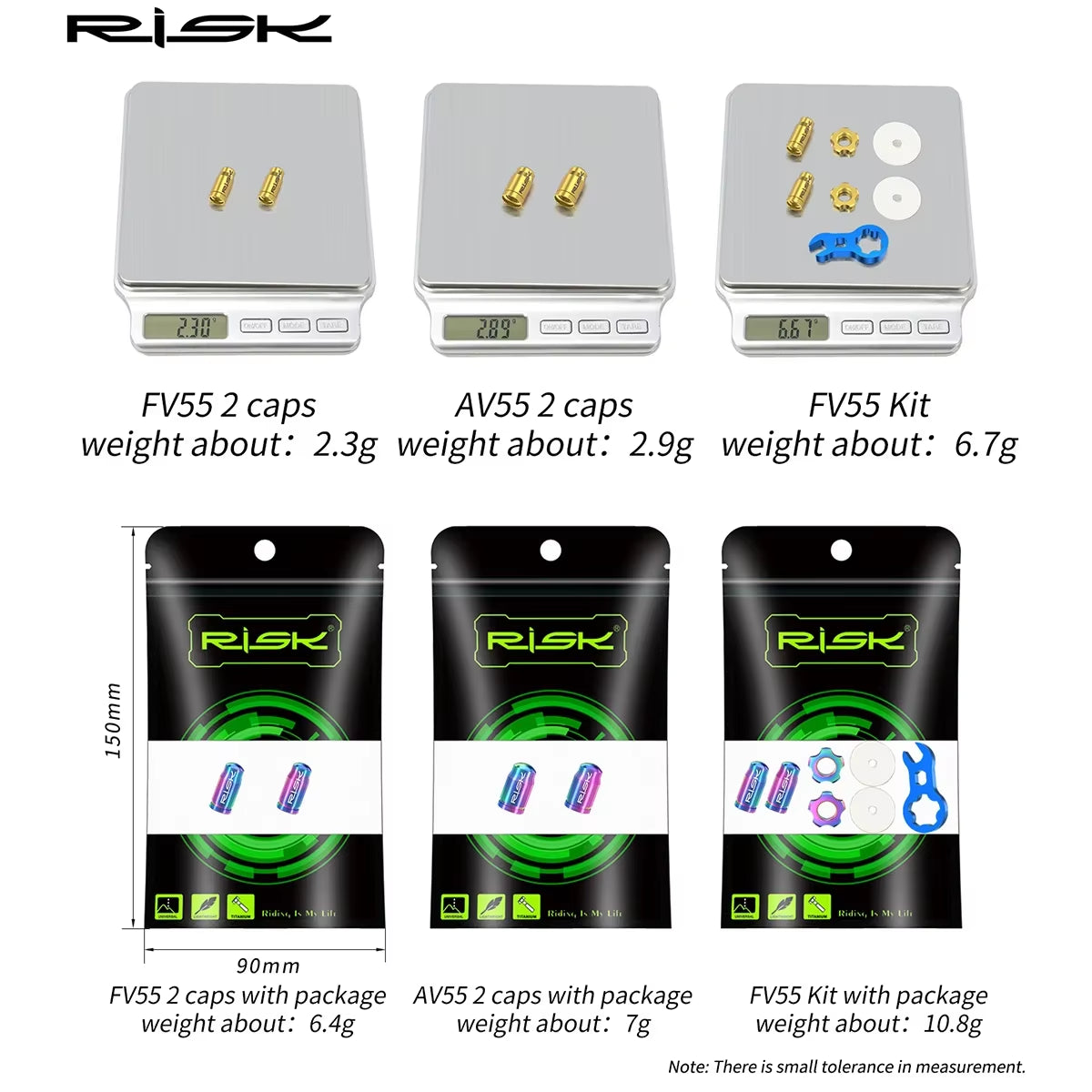 MTB Road Bike Presta Schrader Valve Cap Waterproof Dustproof FV AV Valve Cover,Titanium Alloy Nut with Wrench Tool