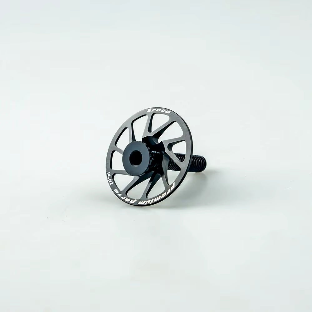 4G Extremely Lightweight Bicycle Stem / Headset Top Cap with Screw Headset Cover,Titanium Alloy Screw, Extremely Light