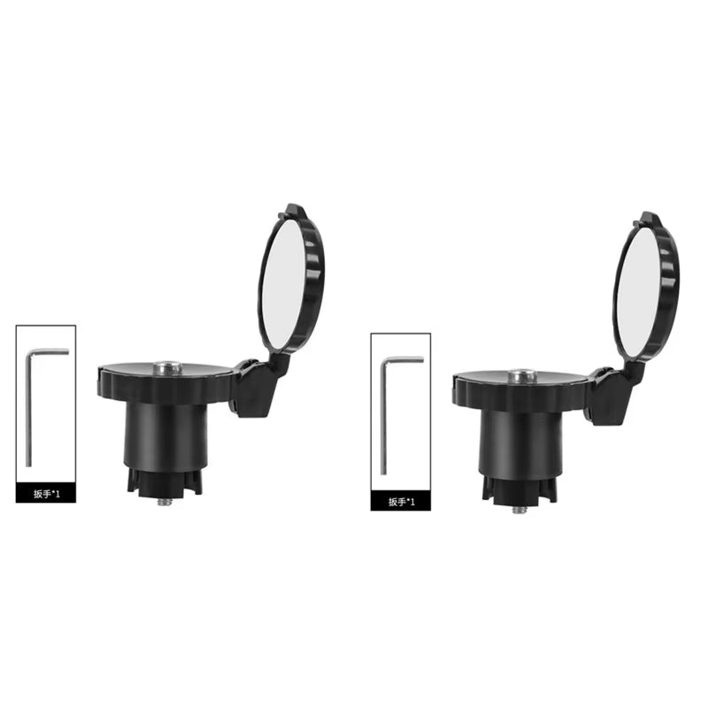 1/2Pcs Bicycle Rearview Mirror Adjustable Rotate Cycling Handlebar Led Warning Light Rear View Mirrors Bike Accessories