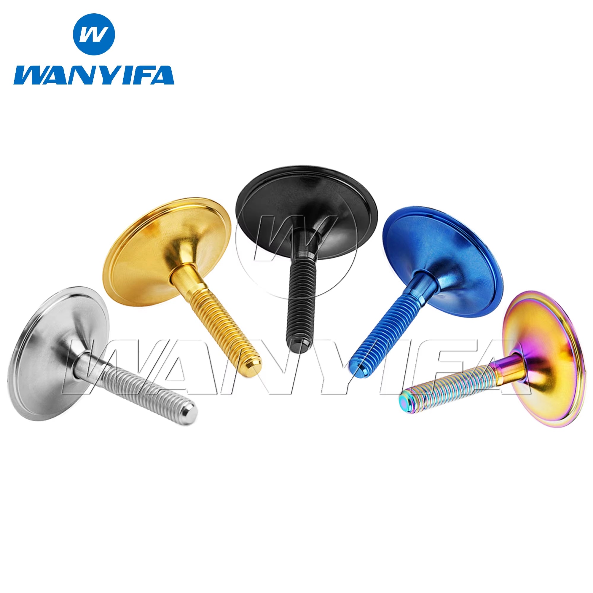 Titanium Bolt M6X35Mm & Titanium Bowl Cover Top Cap Set for 1-1/8" Road Mountain Bike Headset Stem Bicycle Cycling Parts