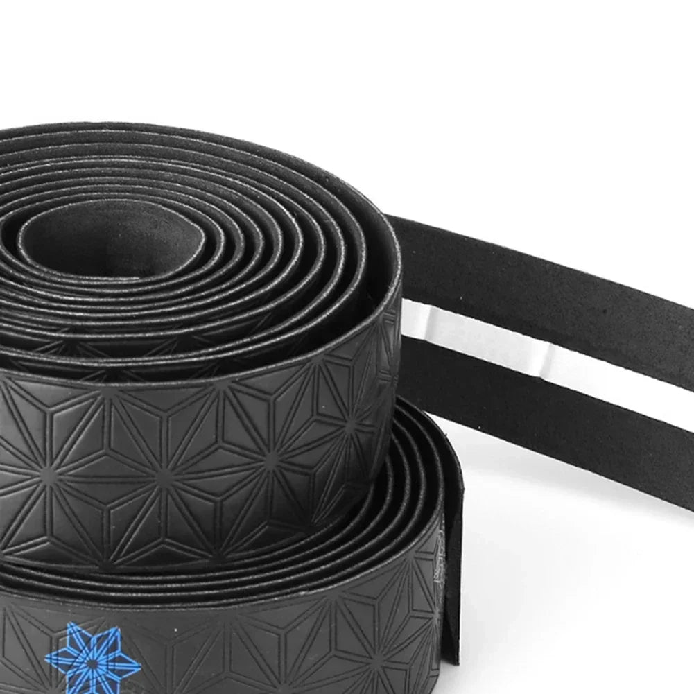 1 Pair Anti-Slip Road Bike Handlebar Tape PU Shock Handle Bar Tape W/ Bar End Plugs Bicycle PU Anti-Vibration Wrap Tape Bartape