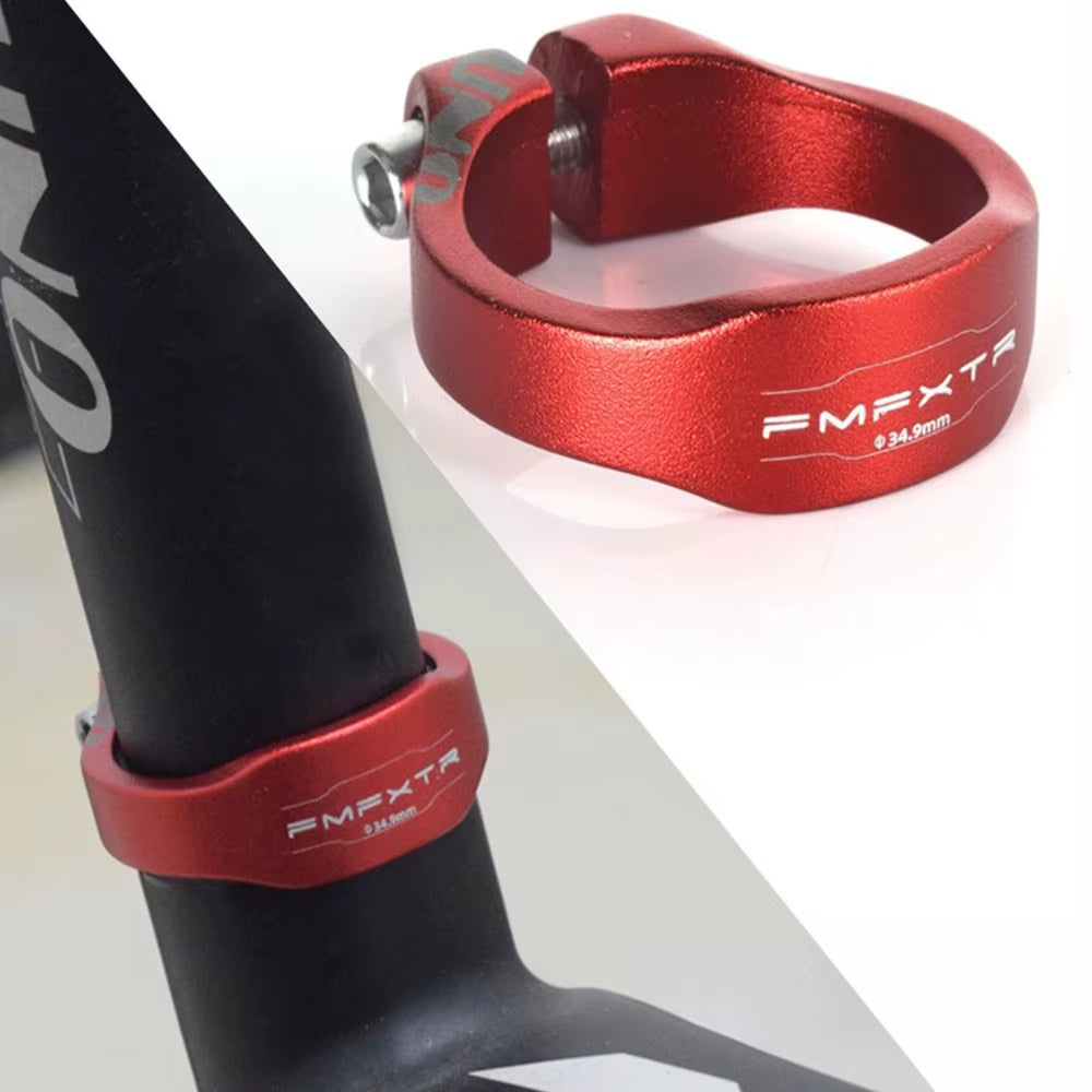 31.8Mm/34.9Mm Bicycle Seatpost Clamp Black Red Cycling Accessories Seat Tube Clamp Aluminum Alloy Fixing Bike Saddle Seat Clip