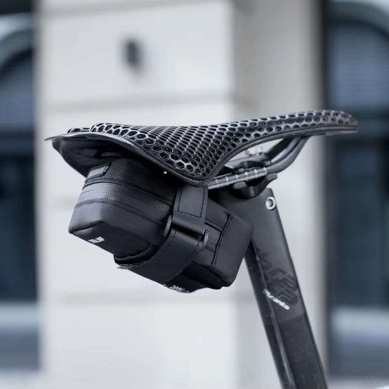 Waterproof Bicycle Saddle Bag Portable Mini Mountain Bike Gas Cylinder Rear Bag Ultralight Road Bicycle Tail Bag Bike Accessory