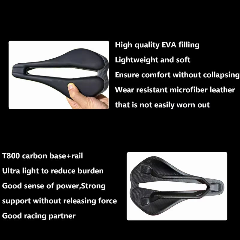 Riding Trail Saddle Carbon Saddle Hollow Comfortable Breathable Road Bike Saddle MTB Bicycle Seat Cycling Saddles